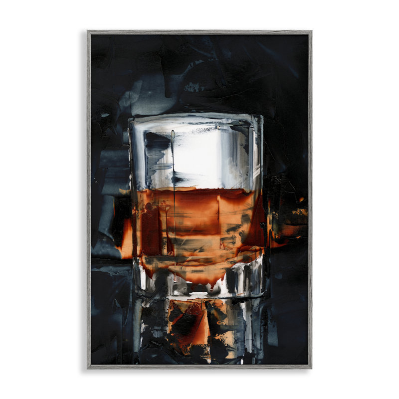  Whisky on Rocks, art de la giclée encadrée par Ethan Harper, Estampe numérique Farmhouse, H 24 po x l 16 po