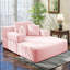 Canapé-lit convertible en méridienne à compression Corduroy avec poches de rangement et 3 coussins, canapé-lit moderne surdimensionné pour le salon, sans assemblage-1257403525