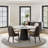Vera Modern 5/7PiecesDining Room Sets, Pre-Assembly Round Dining Table Sets, Sintered Stone Tabletop Kitchen Dining Table Set With PU Upholstered Chairs-422856071-422856070
