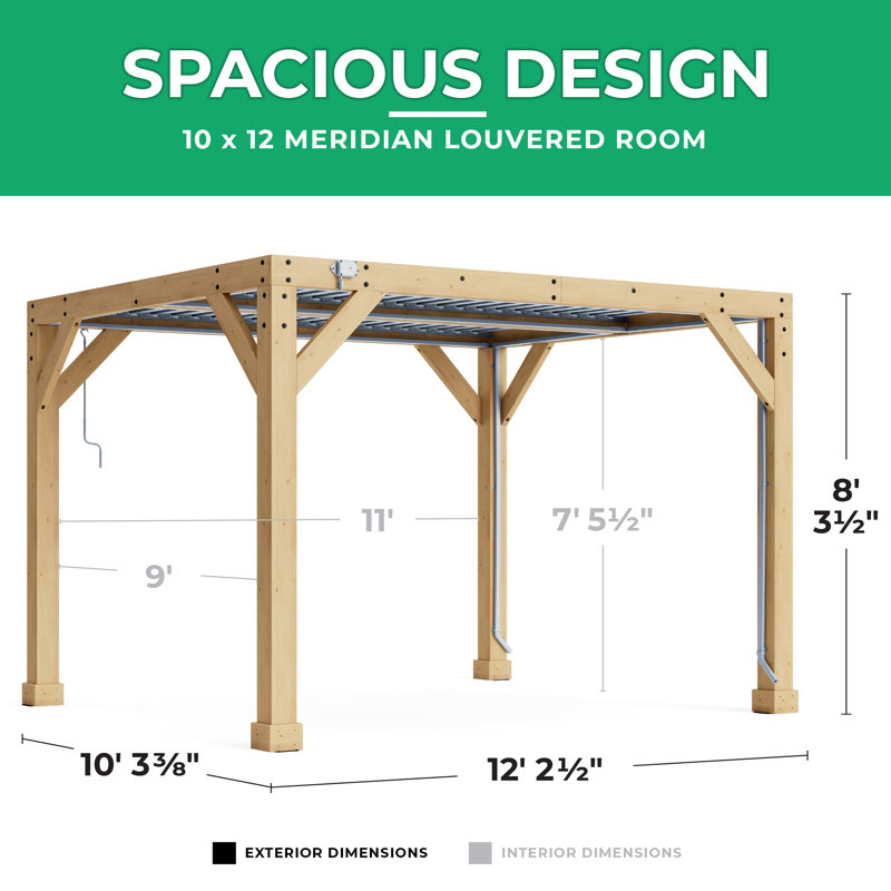 Meridian 10 Ft. W x 12 Ft. D Aluminum Hardtop Gazebo