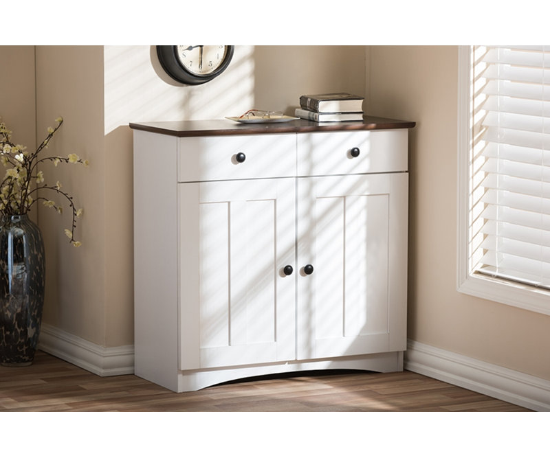 White and Wenge Cabinet, 30.42" H