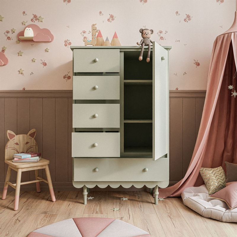 Gunward 84 cm W Chest of 4 Drawers, Olive