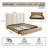 56" Linen Wingback King Bed Frame with Storage Drawers, No Box Spring Needed, Beige-1108092537-1108092538
