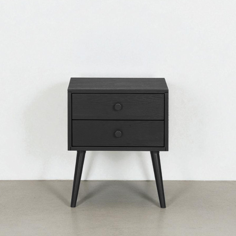  Table de chevet Lux avec 2 tiroirs, de conception adaptable, capacité de charge de 150 lb, résistante à l'eau, rehausse votre espace, facile à assembler