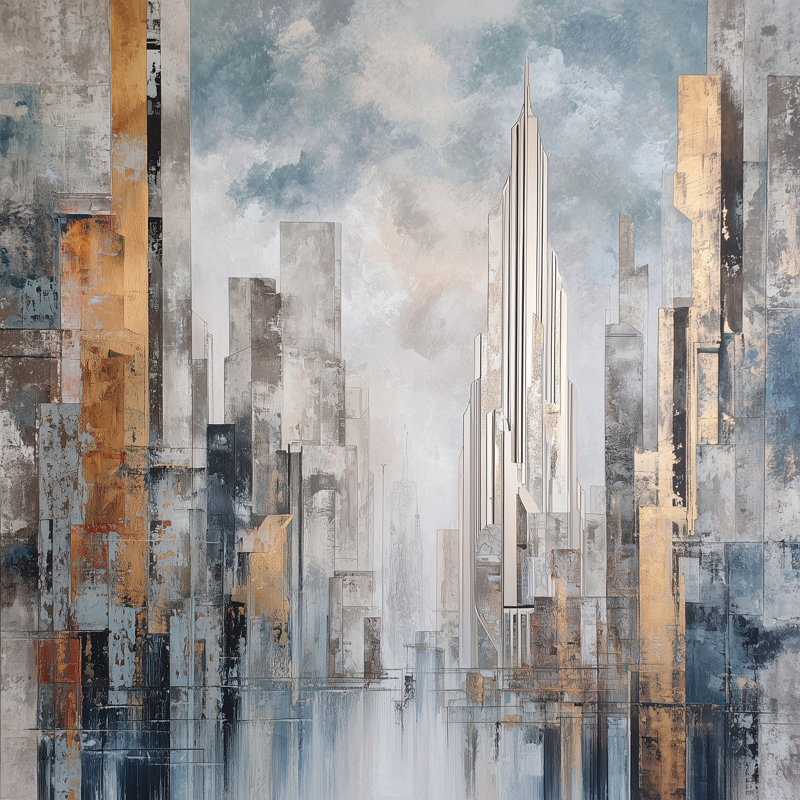 Art mural sur toile tendue Metropolitan Canyon, L 20 po x H 20 po x P 1,5 po
