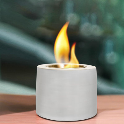 Table Top Fire Pit Bowl - Concrete Tabletop Fireplace Portable Rubbing Alcohol Burner Long Time Burning Smokeless Fire Pit for Patio Decor Smores Make -  INKEDZ, B0C7PWQMSH0001