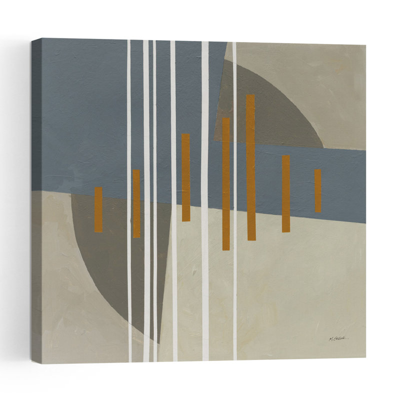 Speakeasy II Abstract Geometric Contemporary Wall Art Print 1 Piece Wrapped Canvas Wall Art, 45.72cm H x 45.72cm W