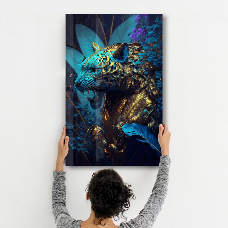 Élégante peinture murale en verre trempé de 13,8 po x 21,7 po | 100% verre trempé, épaisseur: 0,16 pouce | Imprimé UV pour des couleurs éclatantes | Parfait pour la décoration intérieure, le salon et les espaces de bureau
