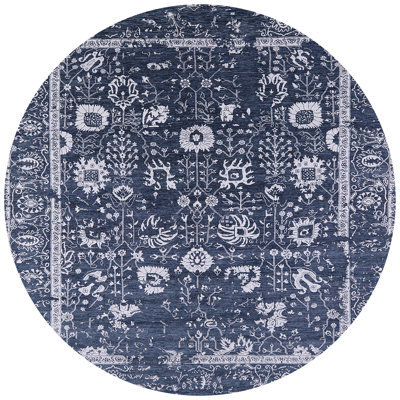Tapis bleu marine / blanc Sharen