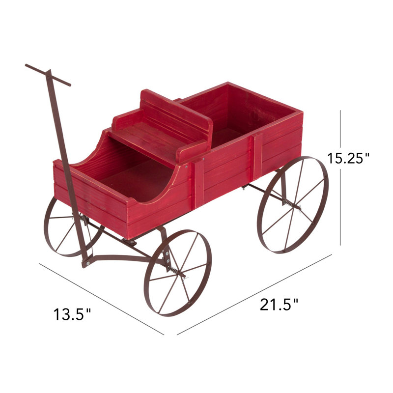 Boîte à fleurs Jacksboro, H 15,25 po x l 13,5 po x P 41,5 po, Rouge