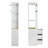 73" Tall Slim Storage Cabinet, 3-Tier Media Storage Cabinet With 3 Drawers And 2 Hooks, Bookcase Display Storage Shelves, Cube CD, DVD, Game Console Storage Cabinet-Antique White(1 pc)