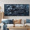 «Midnight Roses Elegance II» - art mural assorti