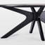 Table basse de bureau, table basse en bois de 47 po avec cadre en bois, table basse ovale pour le salon, la chambre à coucher, plateau de table et cadre noir de 47 po