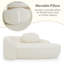 Méridienne moderne à compression ovale avec dossier et accoudoirs intégrés, chaise longue rembourrée et rembourrée Bouclé-1753744745