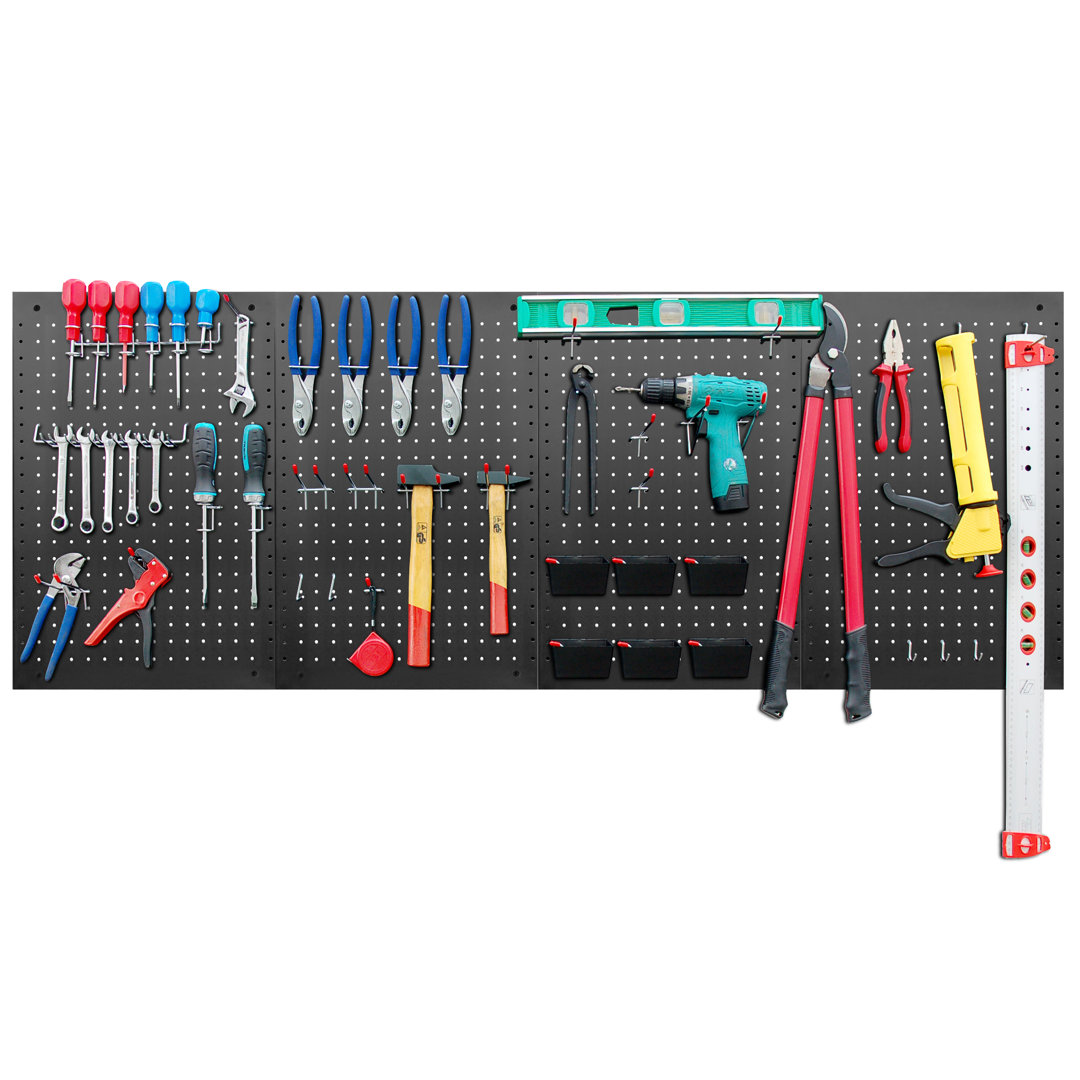 True & Tidy 128 PC Pegboard Wall Organizer 24"x16" Kit True & Tidy 