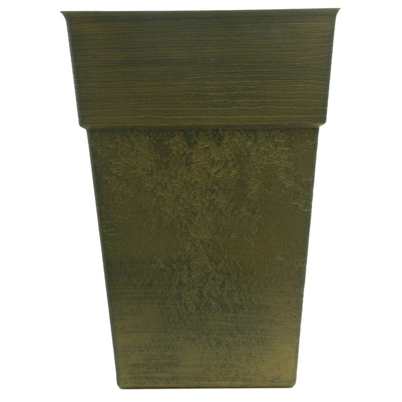 Irvin Pot Planter, 22.4" H x 16" W x 16" D, Oxidized Black