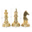 CosmoLiving by Cosmopolitan Dark Grey Aluminum Chess Sculpture with Knight, Queen and King 3 - Pieces-1852338644