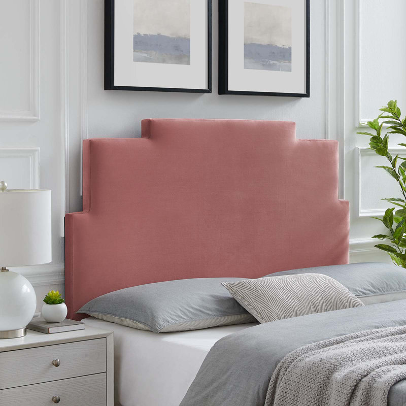 Modway Kasia Performance Velvet Headboard, Twin, Dusty Rose