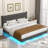 Glyniss Floating Upholstered Metal Platform Bed-70255337