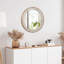 24,1 po Miroir mural rond pour bureau, chambre à coucher. Style en bois avec bordure blanchie. Réflexion. Installation simple, salon, hall d'entrée. Conception de conception