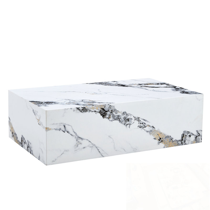 Rectangular Coffee Table With Sturdy Base