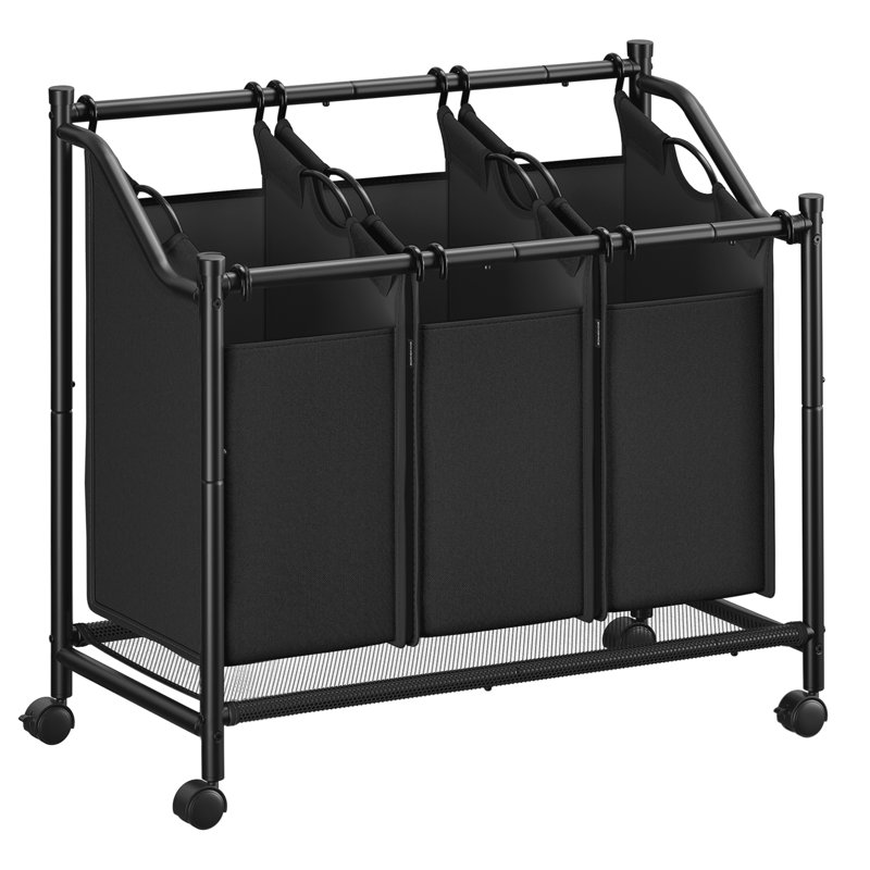 Rolling Laundry Hamper, Ink Black