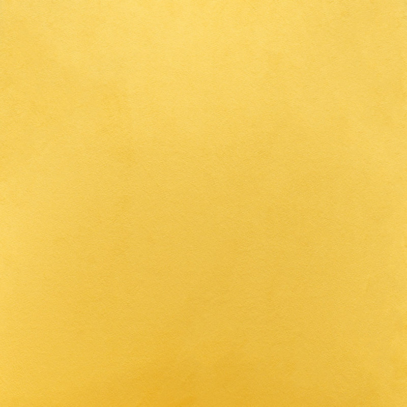 Yellow Velvet and Metal Counter Stool with Tapered Back