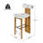 Renee Indoor Wooden Upholstered Barstool, Walnut Finished And Ivory Upholstery, Set Of 2