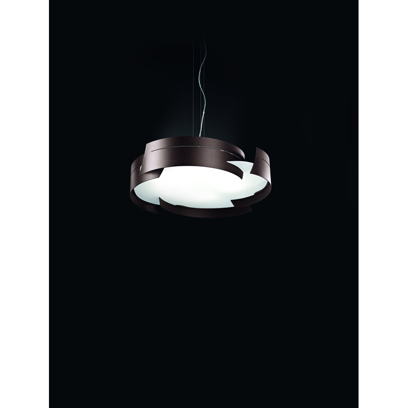 Vulture 1 - Light Drum Pendant, Bronze, 150 cm H x 59.5 cm Diameter