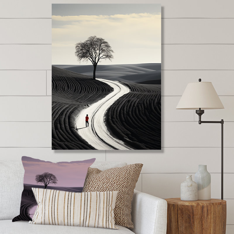 «Wind Turbines Minimalisme Scenery I» sur toile, Toile tendue, H 44 po x l 34 po x P 1,5 po