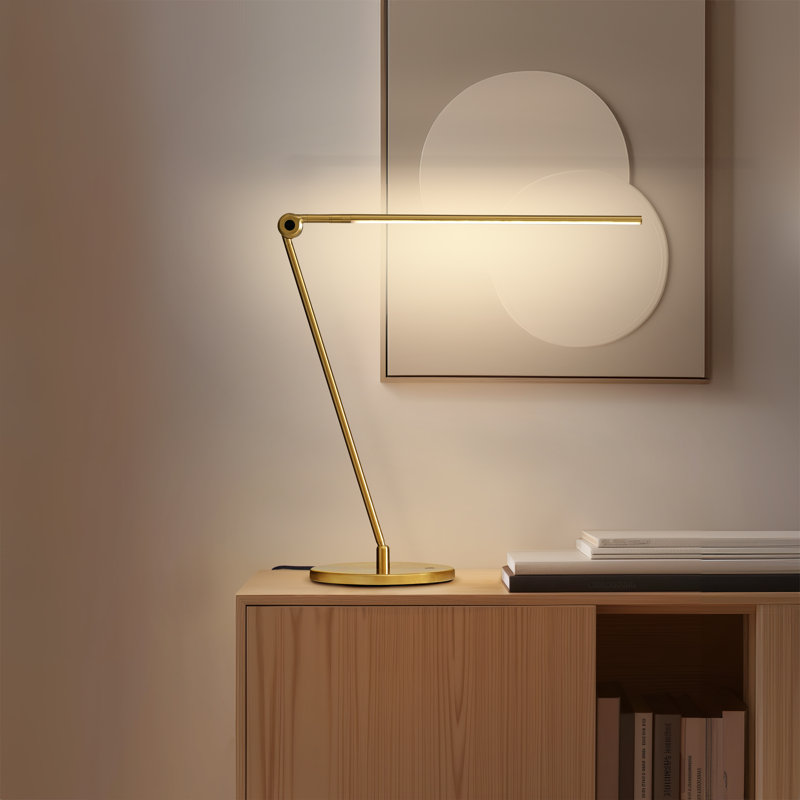 Brass Adjustable Touch Sensor LED Desk Lamp