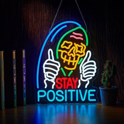 Enseigne lumineuse au néon Stay Posal Skull