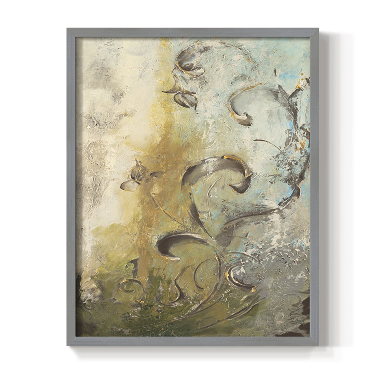 «Enchanted Garden I», reproduction encadrée - bois massif, H 30 po x l 24 po, Gris