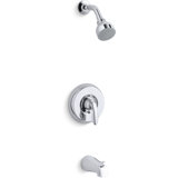 Coralais Rite-Temp Bath And Shower Valve Trim With Lever Handle, NPT Spout And 1.75 Gpm Showerhead