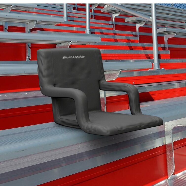 Wide Stadium Seat Chair - Bleacher Cushion with Padded Back