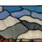 12"H Moose in Mountainscape Stained Glass Window Panel