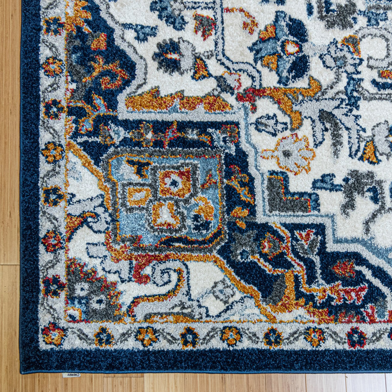 Collection de tapis multicolores orange / bleu Barcelona Semper