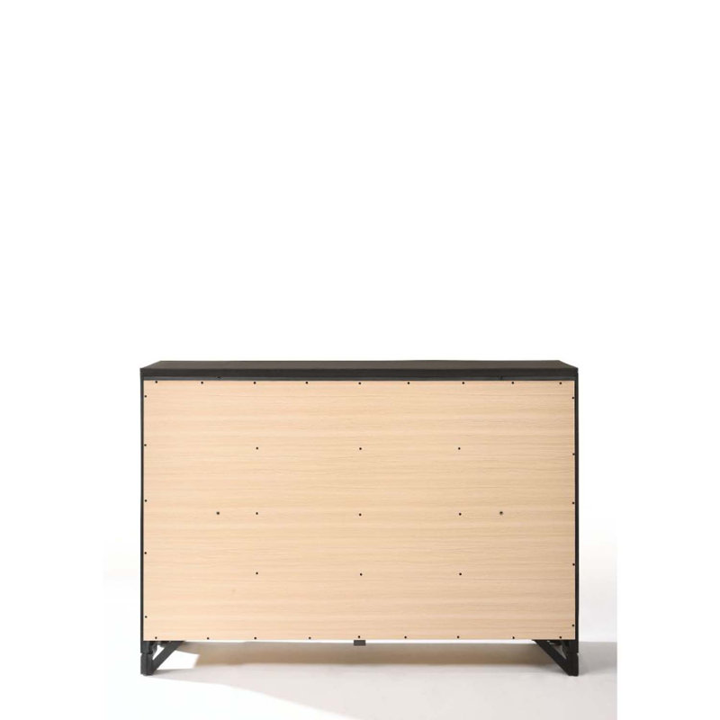 Commode 8 tiroirs Soteris, finition gris antique