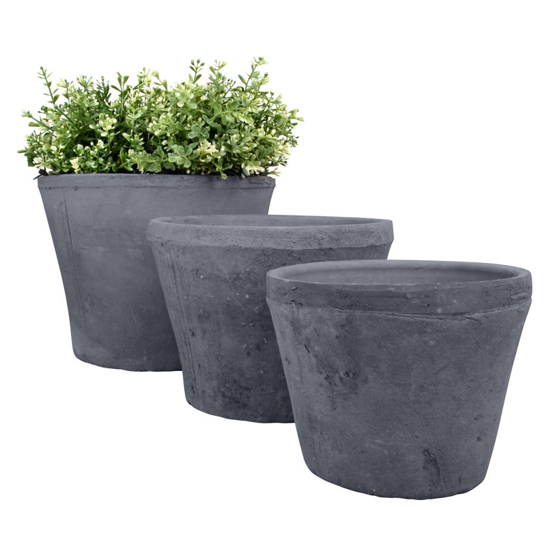 Ensemble de pots à fleurs en terre cuite 3 pièces Alsen