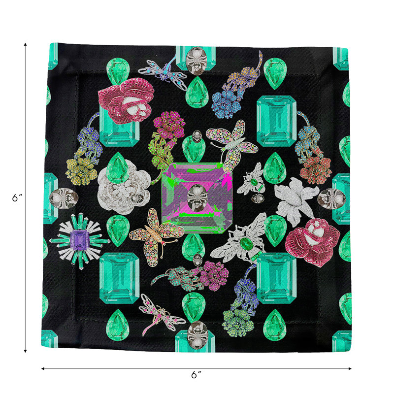 Square Napkins, Black