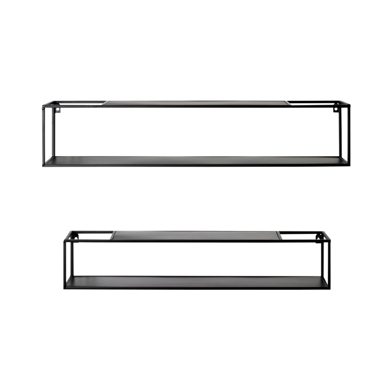 Georgeanne 2 Piece Metal Floating Shelf