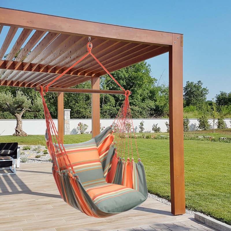 Chaise hamac colorée Grace, Rose / bleu clair