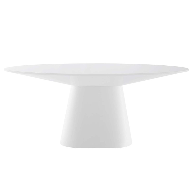 Modway Provision 75" Oval Dining Table, White