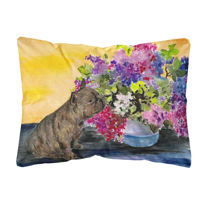 Coussin décoratif intérieur/extérieur français bouledogue