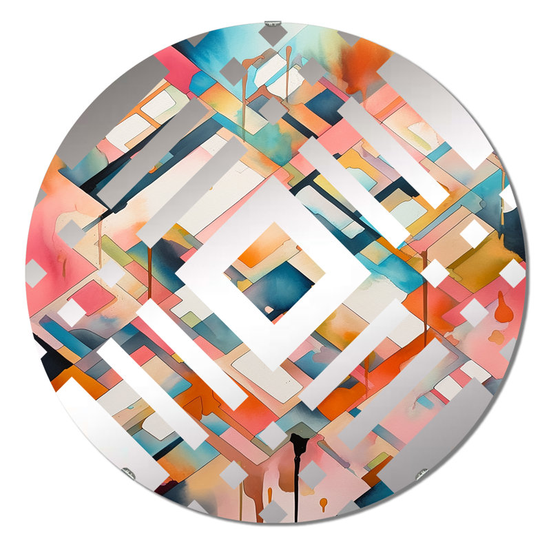 Brendyn - Miroir décoratif diamant, 23,6 po x 23,6 po