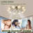 41" Flower Ceiling Fan with Light and Remote Low Profile-1303655635
