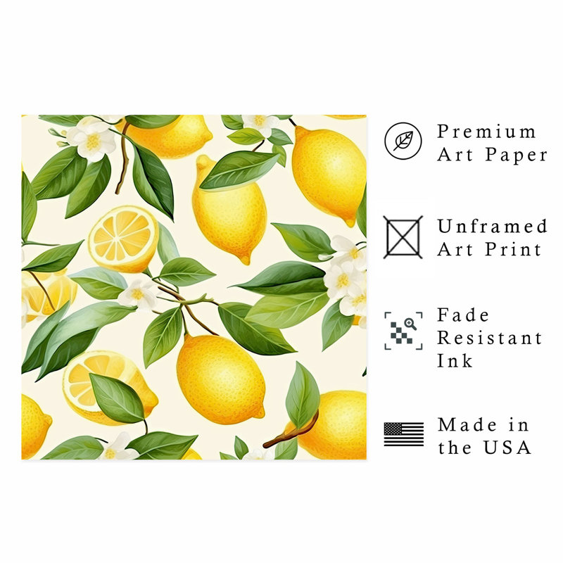 «Food and Kitchen Lemon, H 18 po x l 18 po