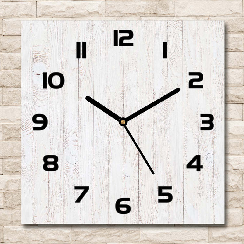 Hilderbrandt Glass Wall Clock, Black/Light Grey
