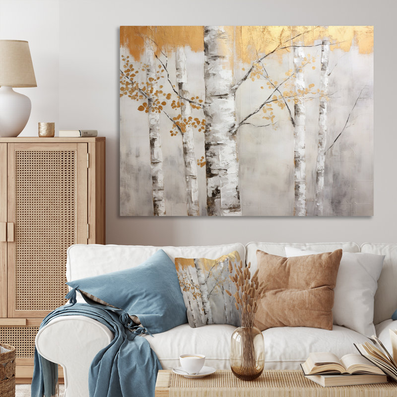 Arbre monochromes murmures de gris II sur toile, H 24 po x l 32 po x P 1 po