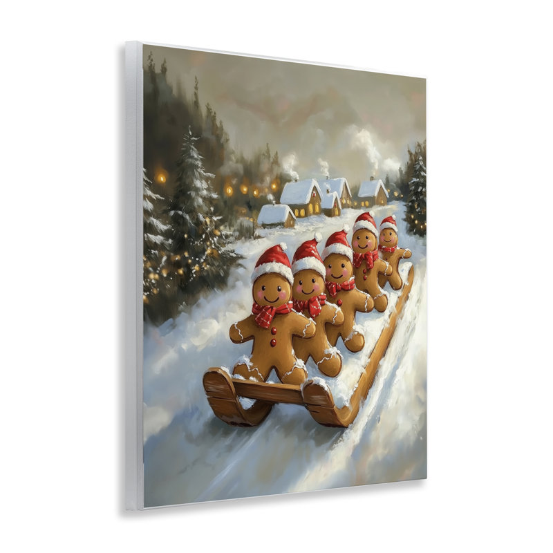 Plaque murale Gingerbread Snow Day, par Arlington Prints